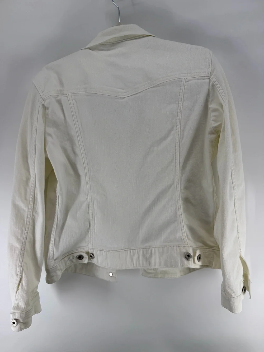 Levi's White Denim Jean Jacket Women L